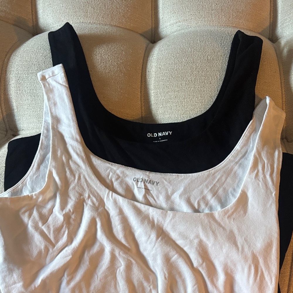 Two Pack! Old Navy Classic Black and White BodySuits